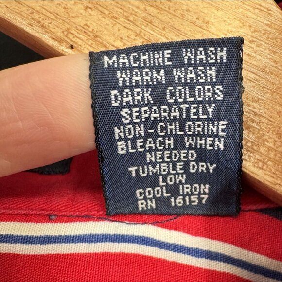 Gant Salty Dog Men's Imperial Poplin Striped Tennis Club Shirt M Navy Novelty - Picture 6 of 8